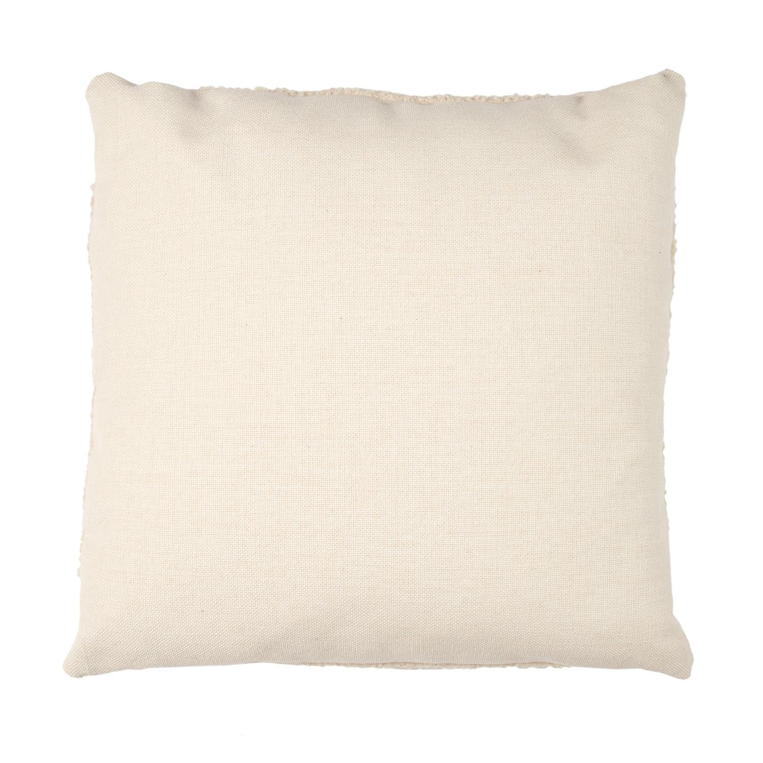 Coussin Santorin Beige et Blanc Bouclette 40x40cm