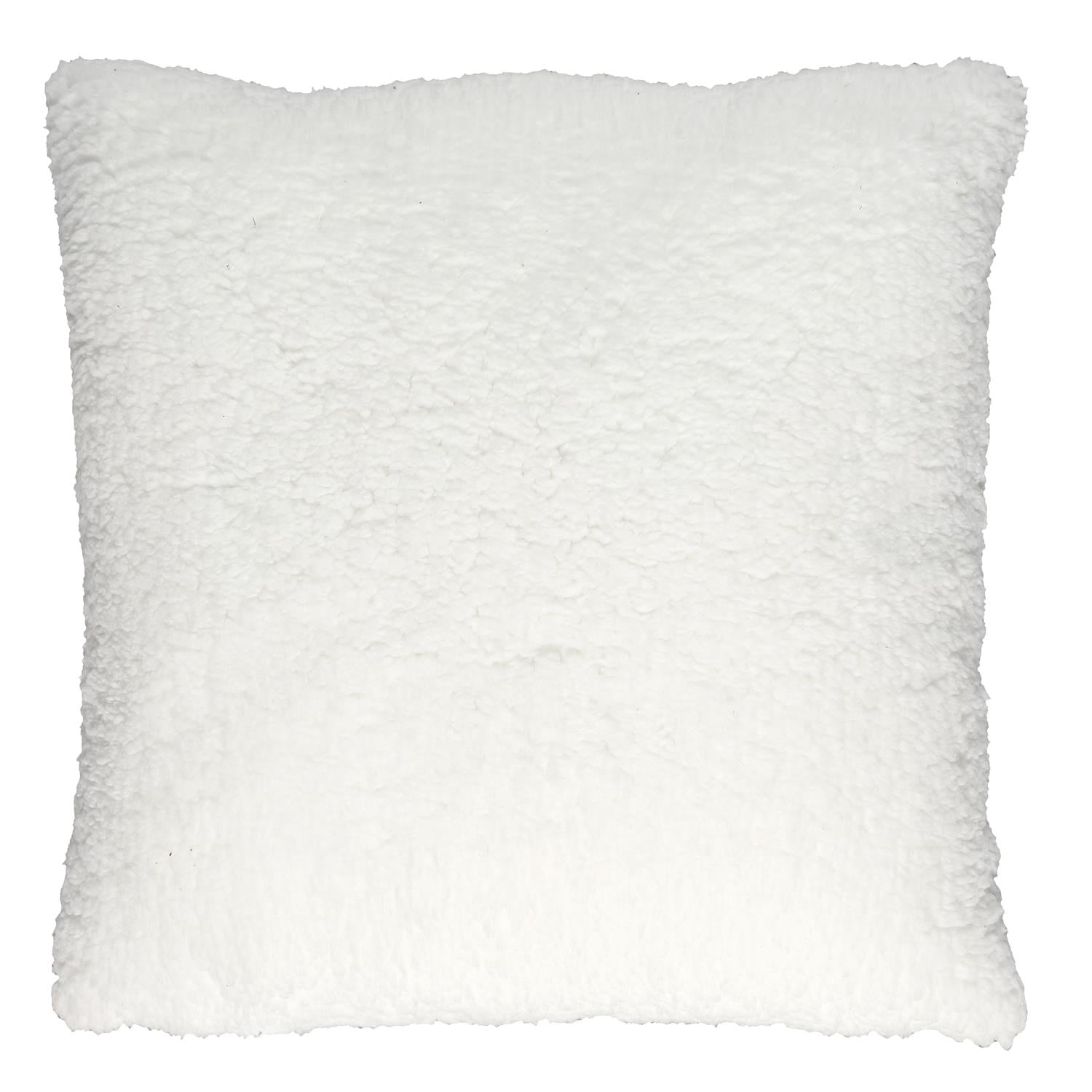 Coussin Sahara imprime et sherpa Natural 40x40cm