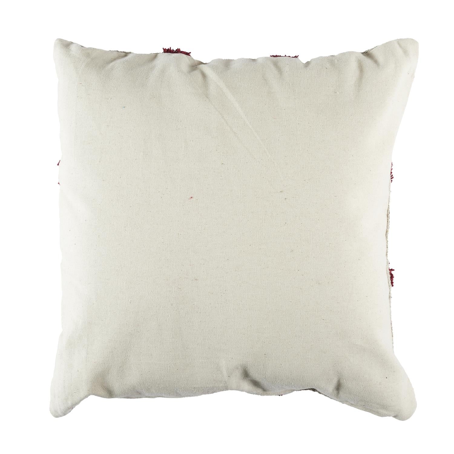 Coussin tufte a motifs 40x40cm