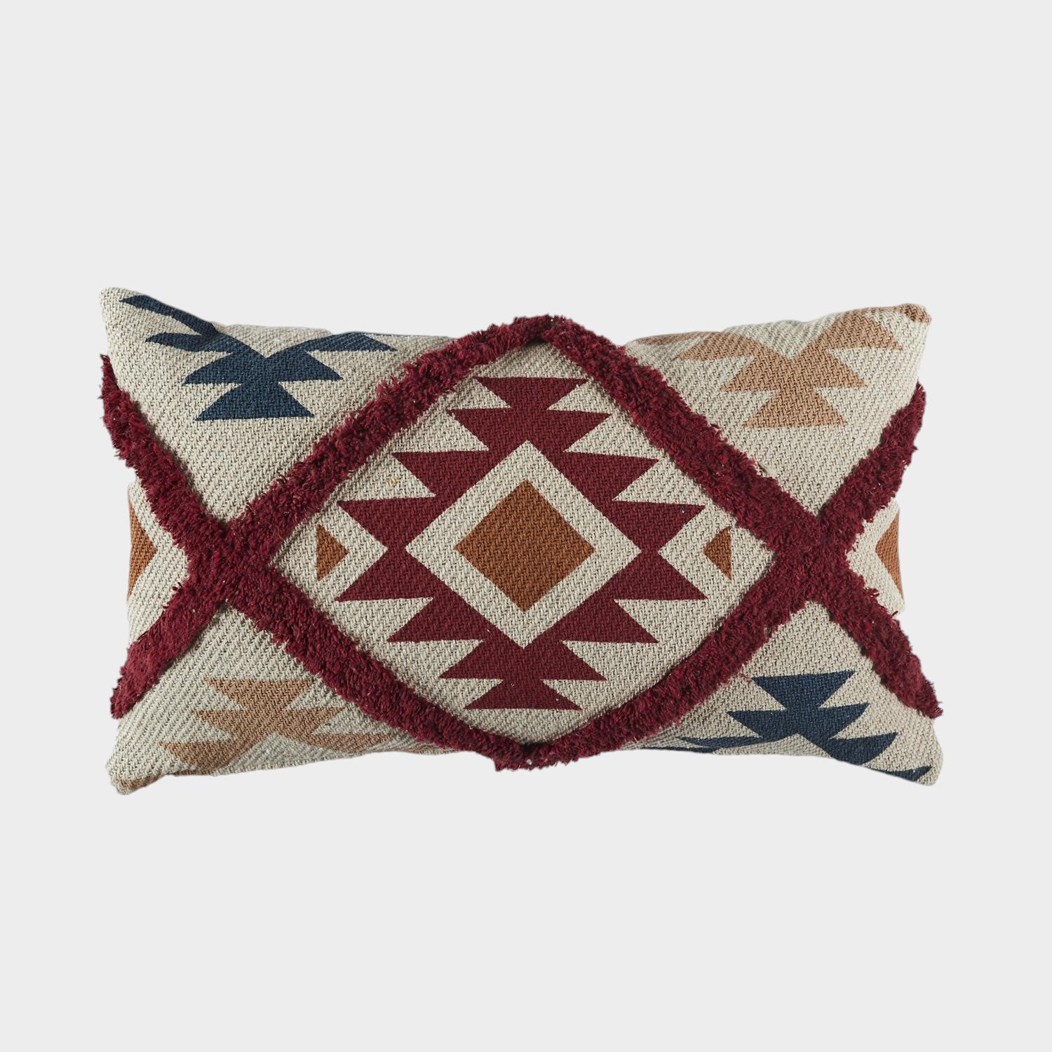 Coussin tufte a motifs 30x50cm
