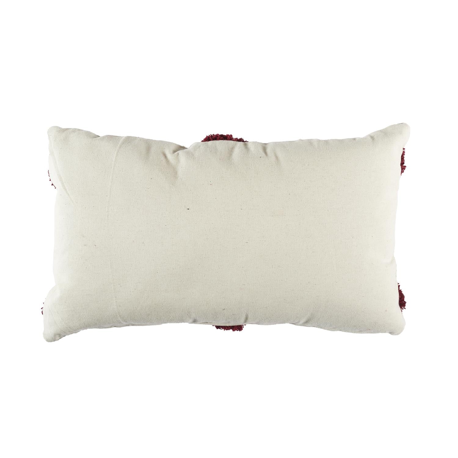 Coussin tufte a motifs 30x50cm