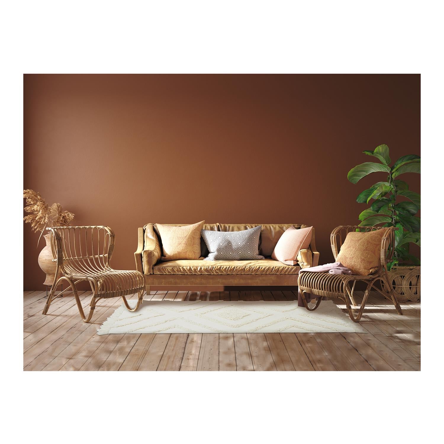 Tapis ethnique tufté écru 120x170 cm