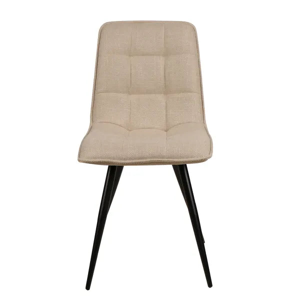 Chaise repas tissu beige ALIZE