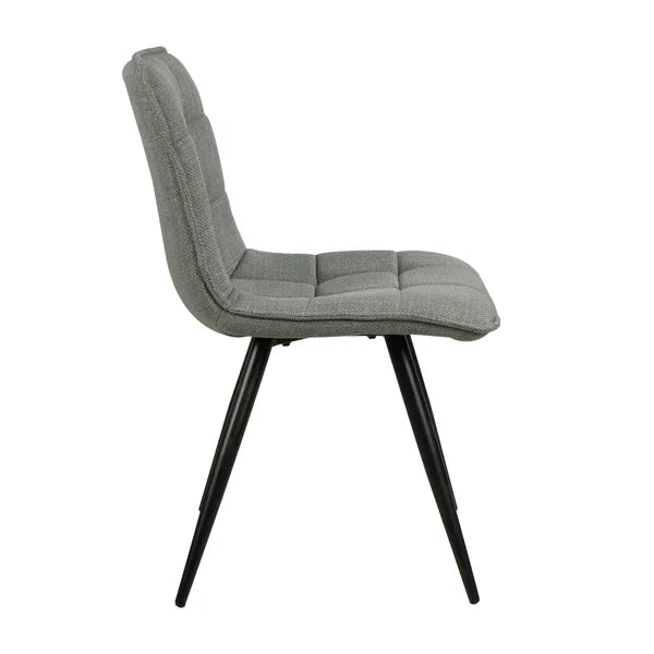 Chaise repas tissu vert ALIZE