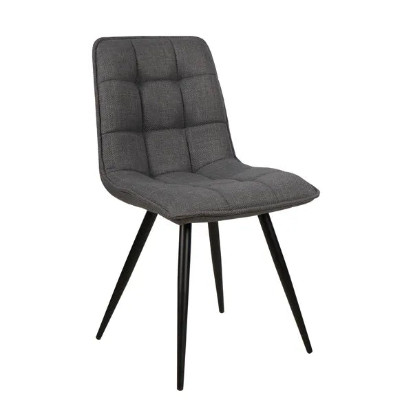 Chaise repas tissu gris fonce ALIZE