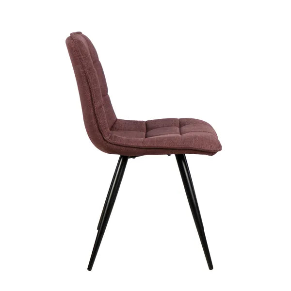 Chaise repas tissu pourpre ALIZE