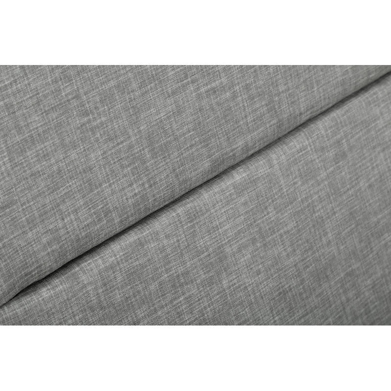 Cadre de lit avec coffre et tête de lit en tissu - Gris clair