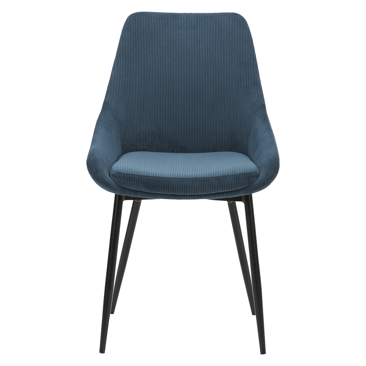 Chaise en velours côtelé bleu figuerolles BARI