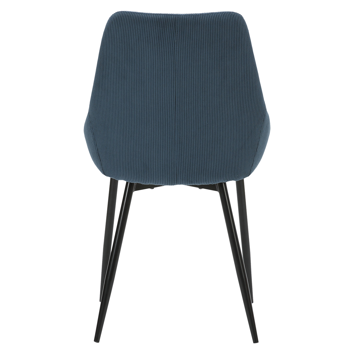 Chaise en velours côtelé bleu figuerolles BARI