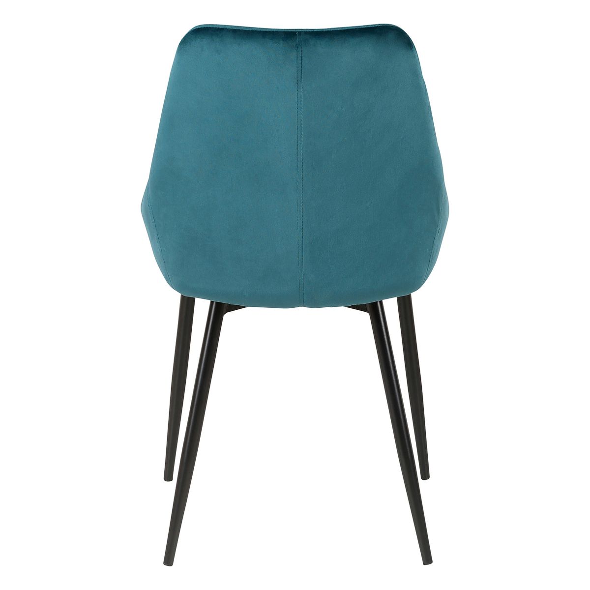 Chaise en velours bleu pieds métal BARI