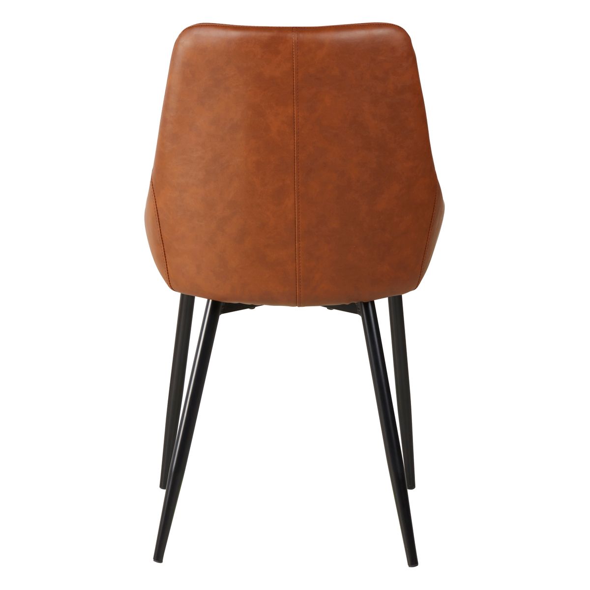 Chaise repas imitation cuir marron BARI