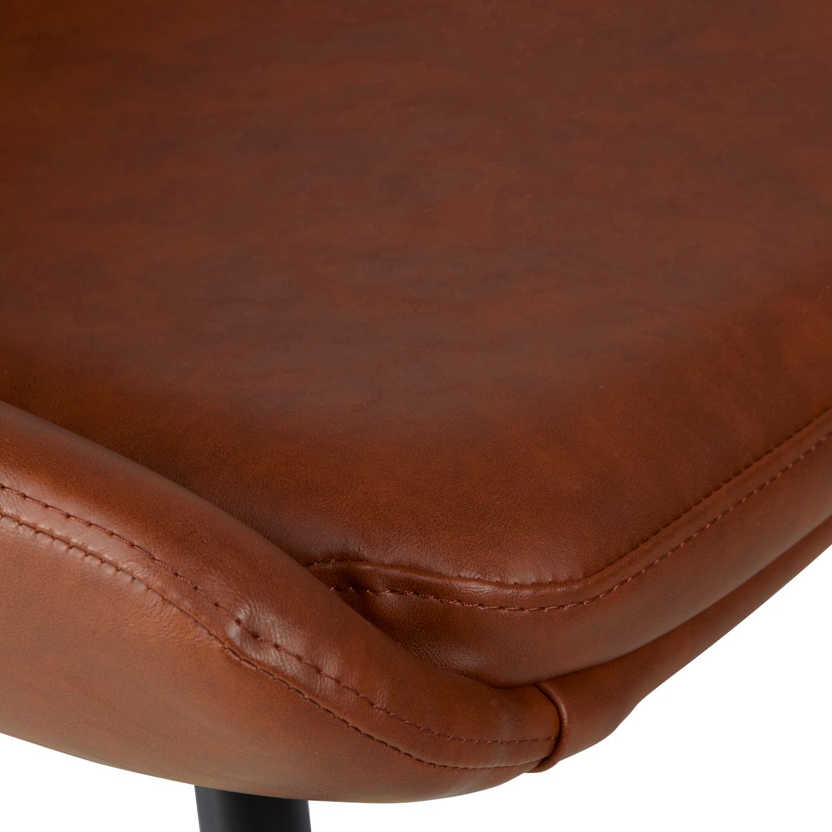 Chaise repas imitation cuir marron BARI