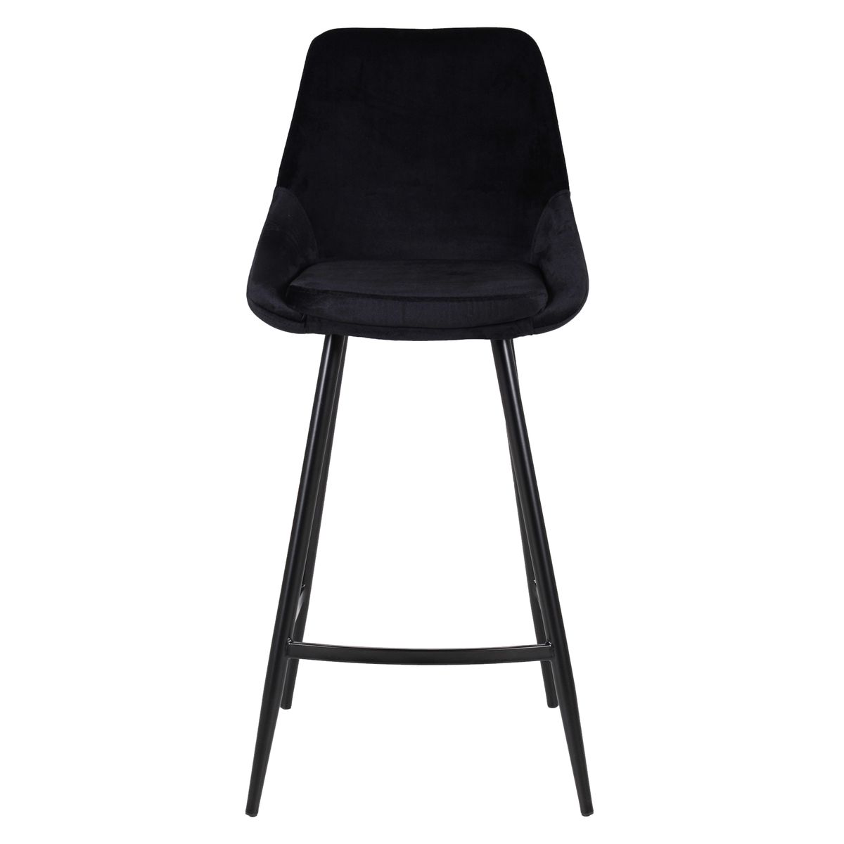 Chaise de bar velours noir BARI