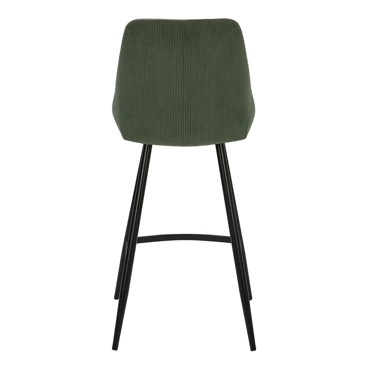 Chaise plan de travail en velours côtelé vert sapin BARI