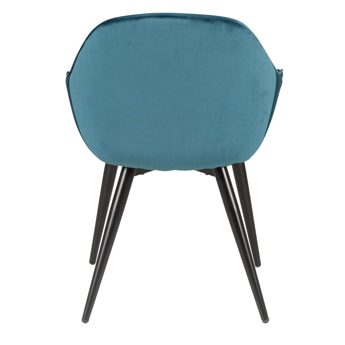 Chaise accoudoirs velours bleu BARI