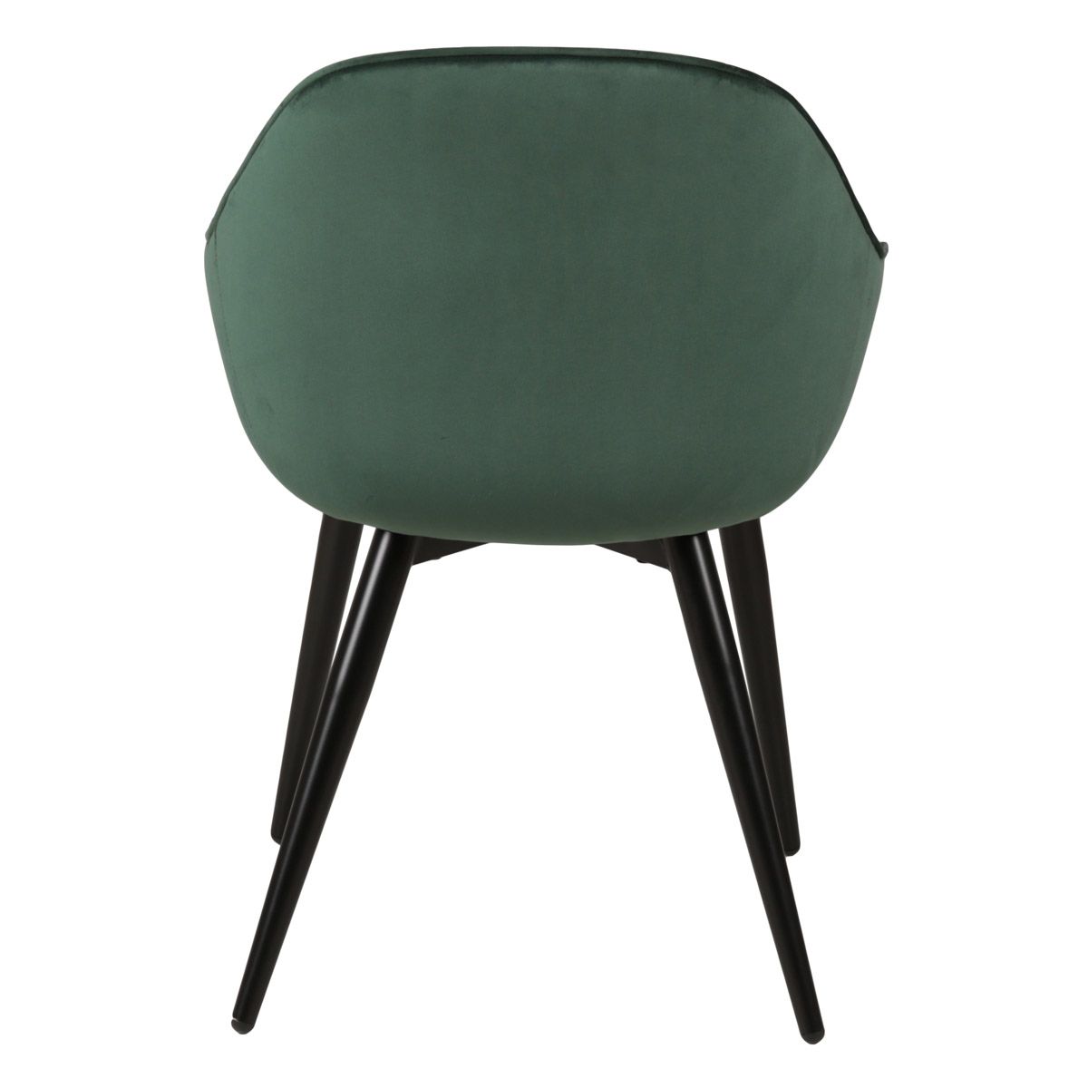 Chaise accoudoirs velours vert foncé BARI