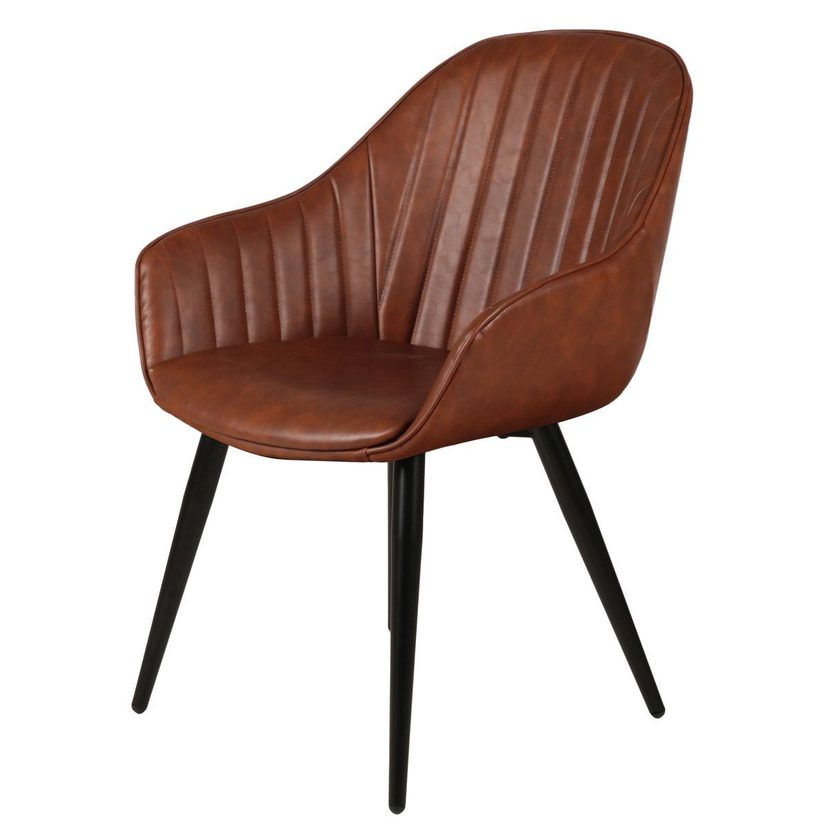 Chaise accoudoirs marron BARI