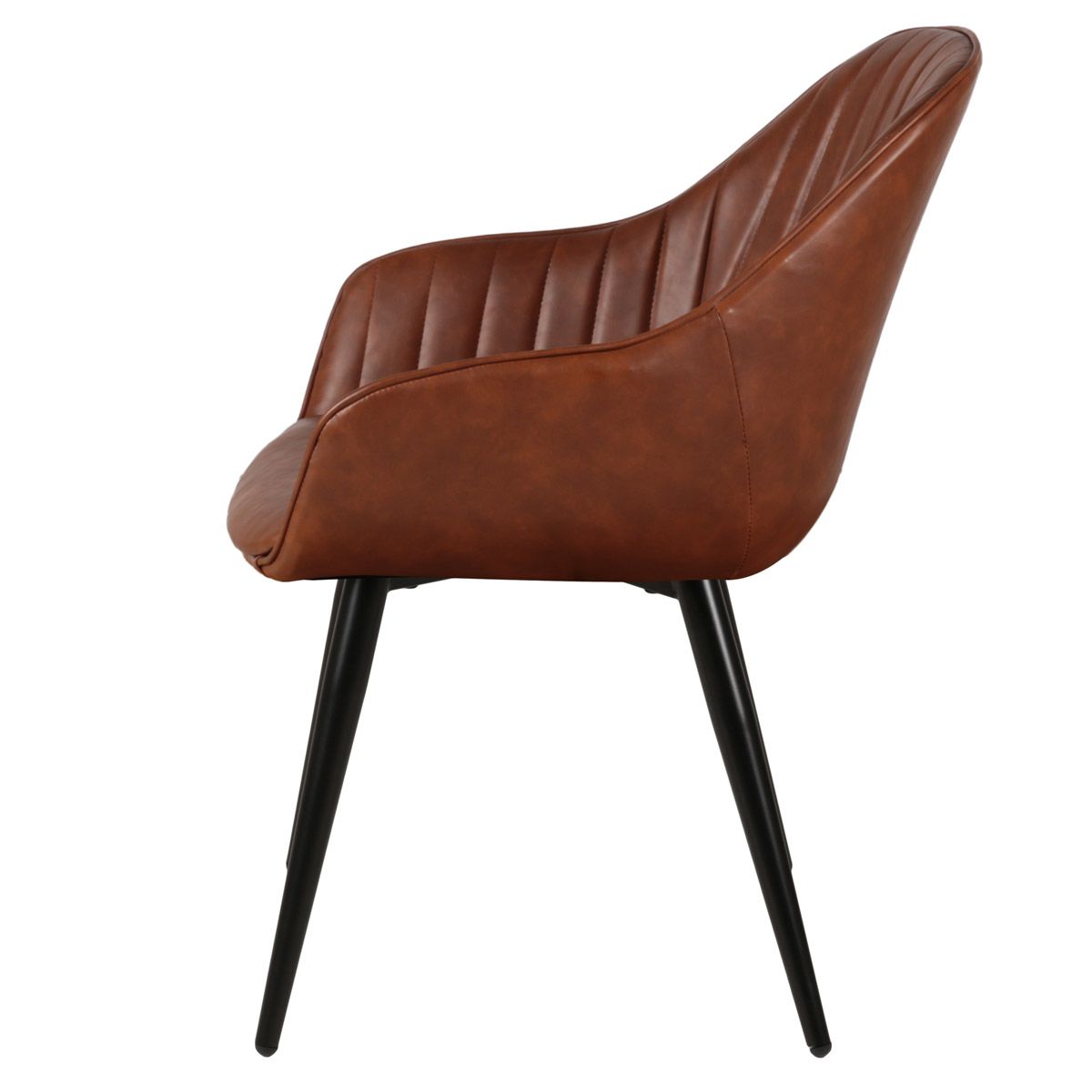 Chaise accoudoirs marron BARI