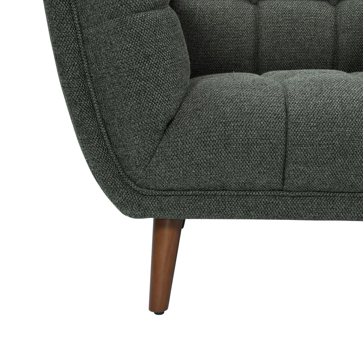 Fauteuil en tissu vert BERYL