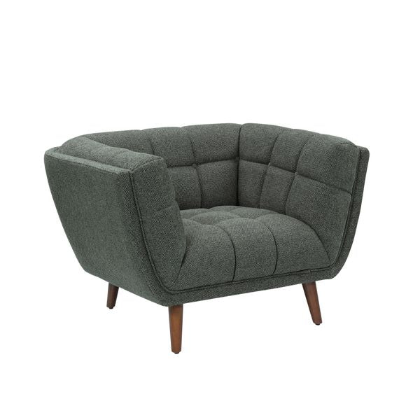 Fauteuil en tissu vert BERYL