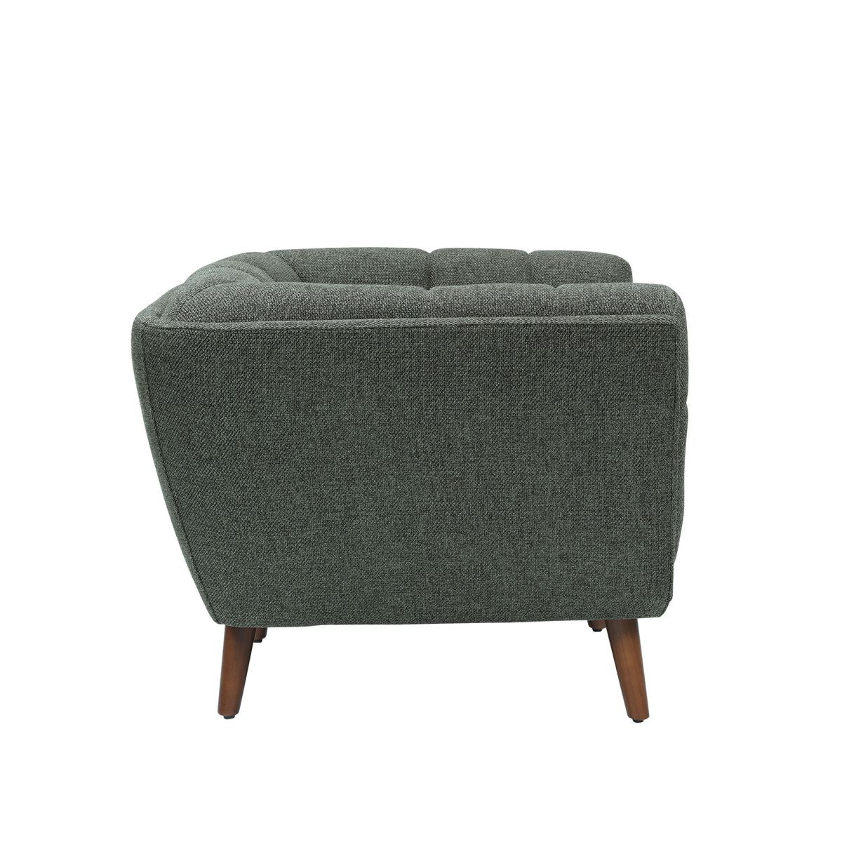 Fauteuil en tissu vert BERYL