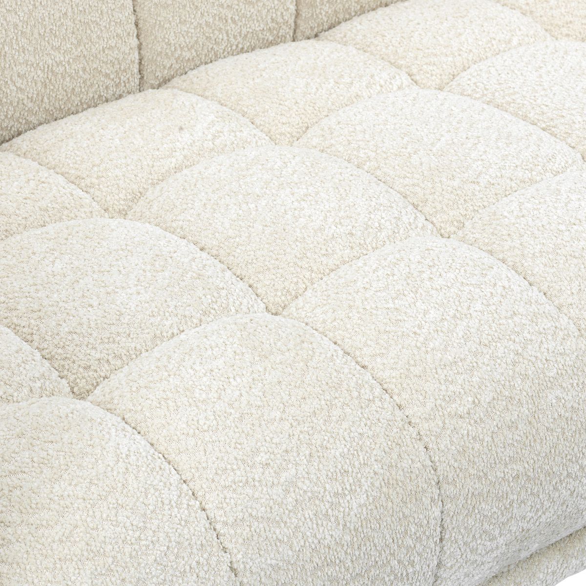 Canapé 2 places effet bouclette écru BERYL