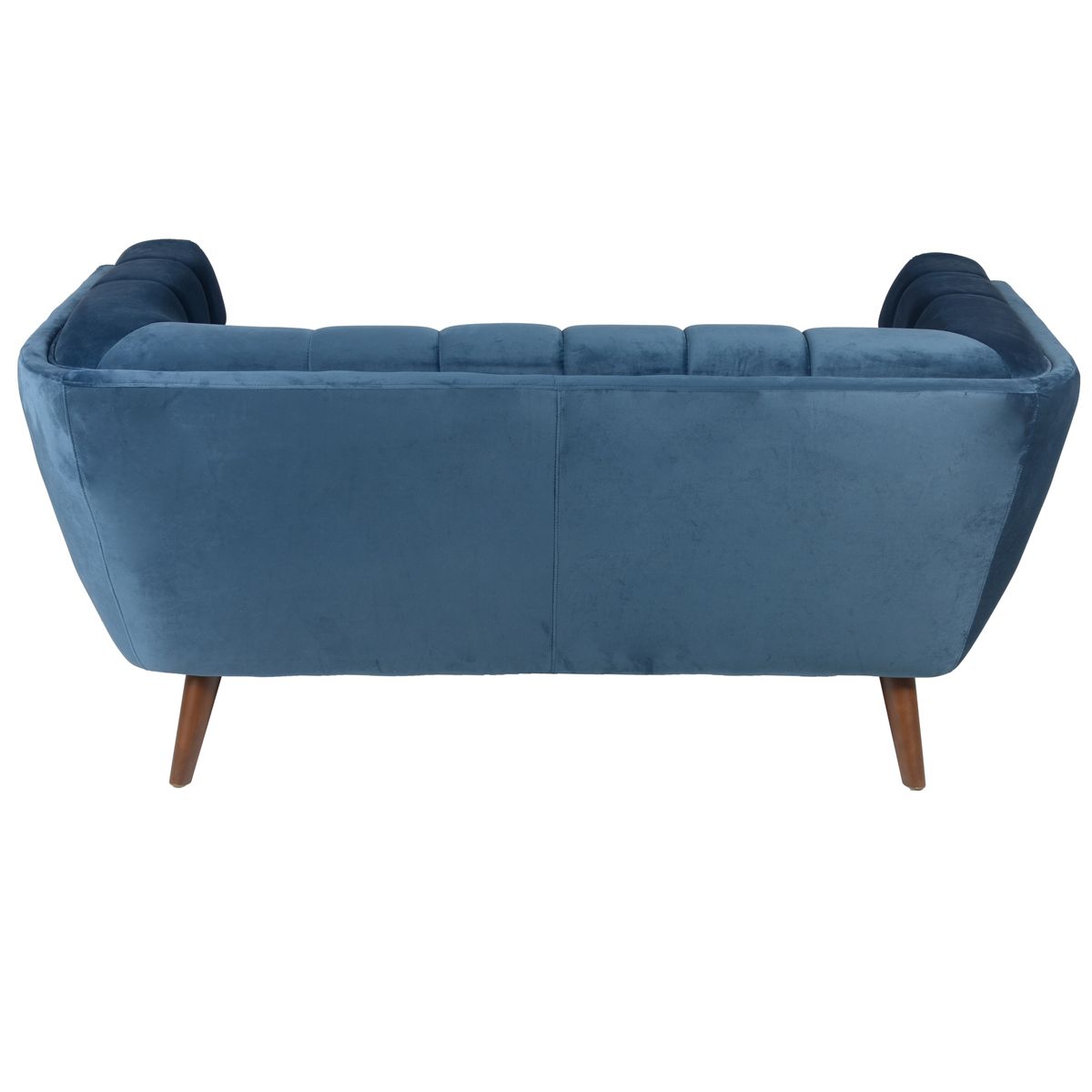 Canapé 2 places en velours bleu foncé BERYL