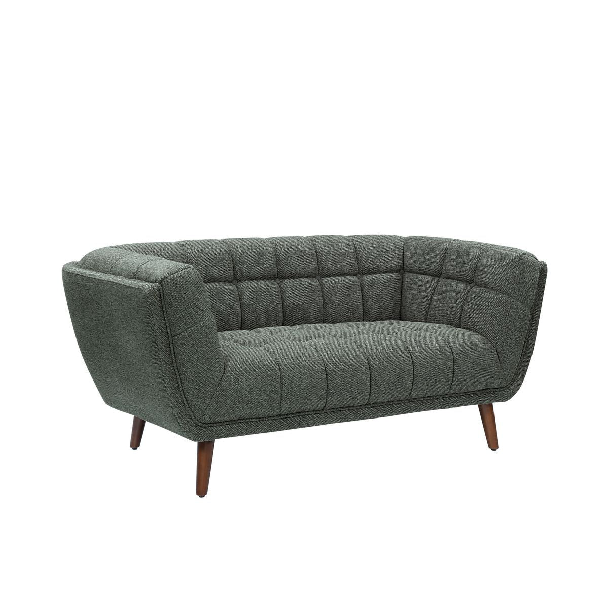 Canapé 2 places tissu vert BERYL