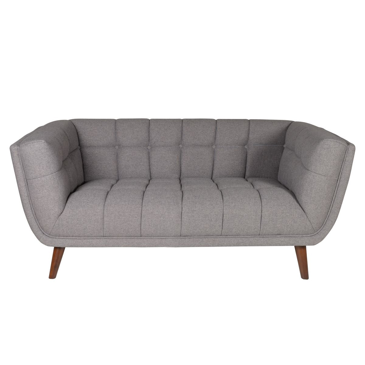 Canapé tissu 2 places gris foncé BERYL