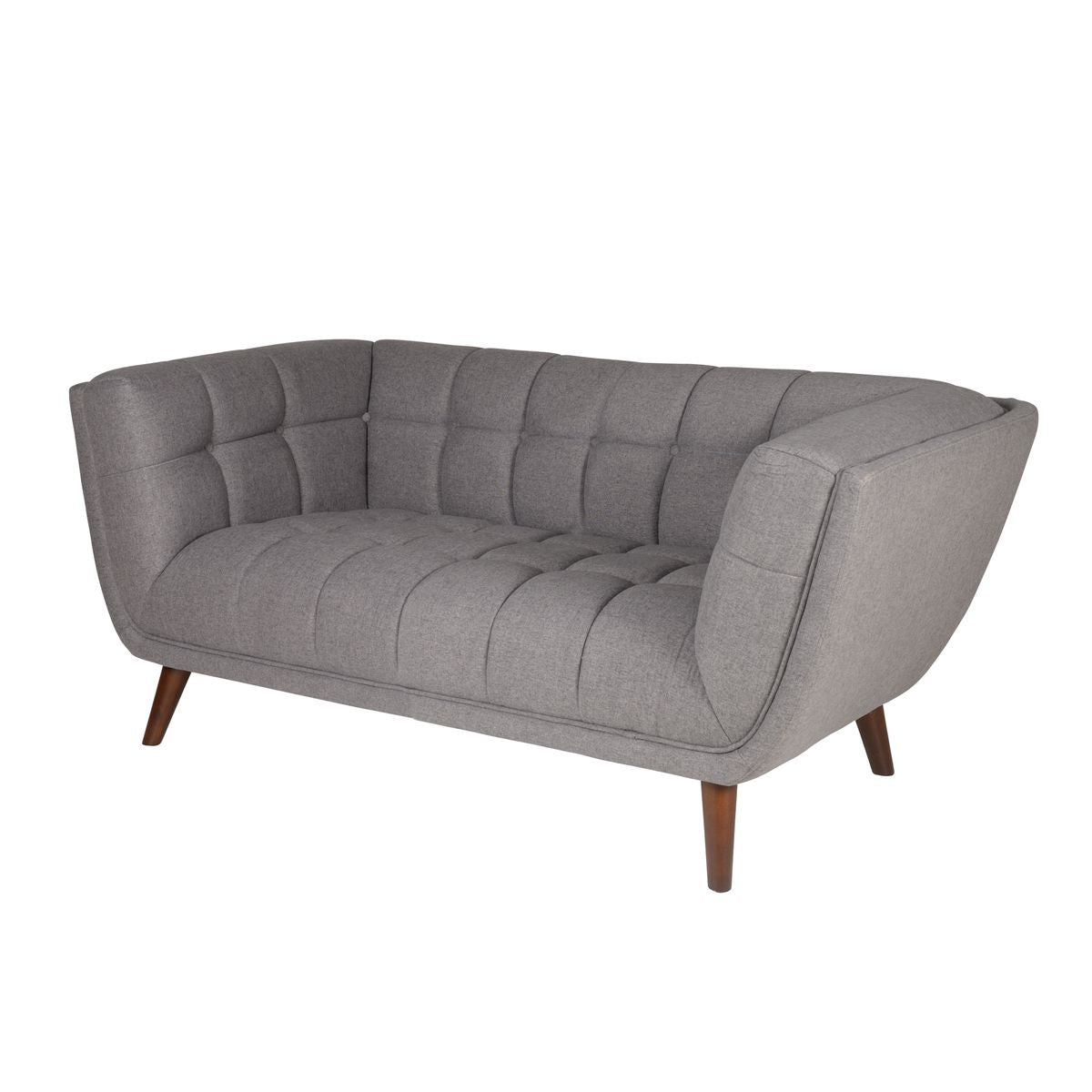 Canapé tissu 2 places gris foncé BERYL