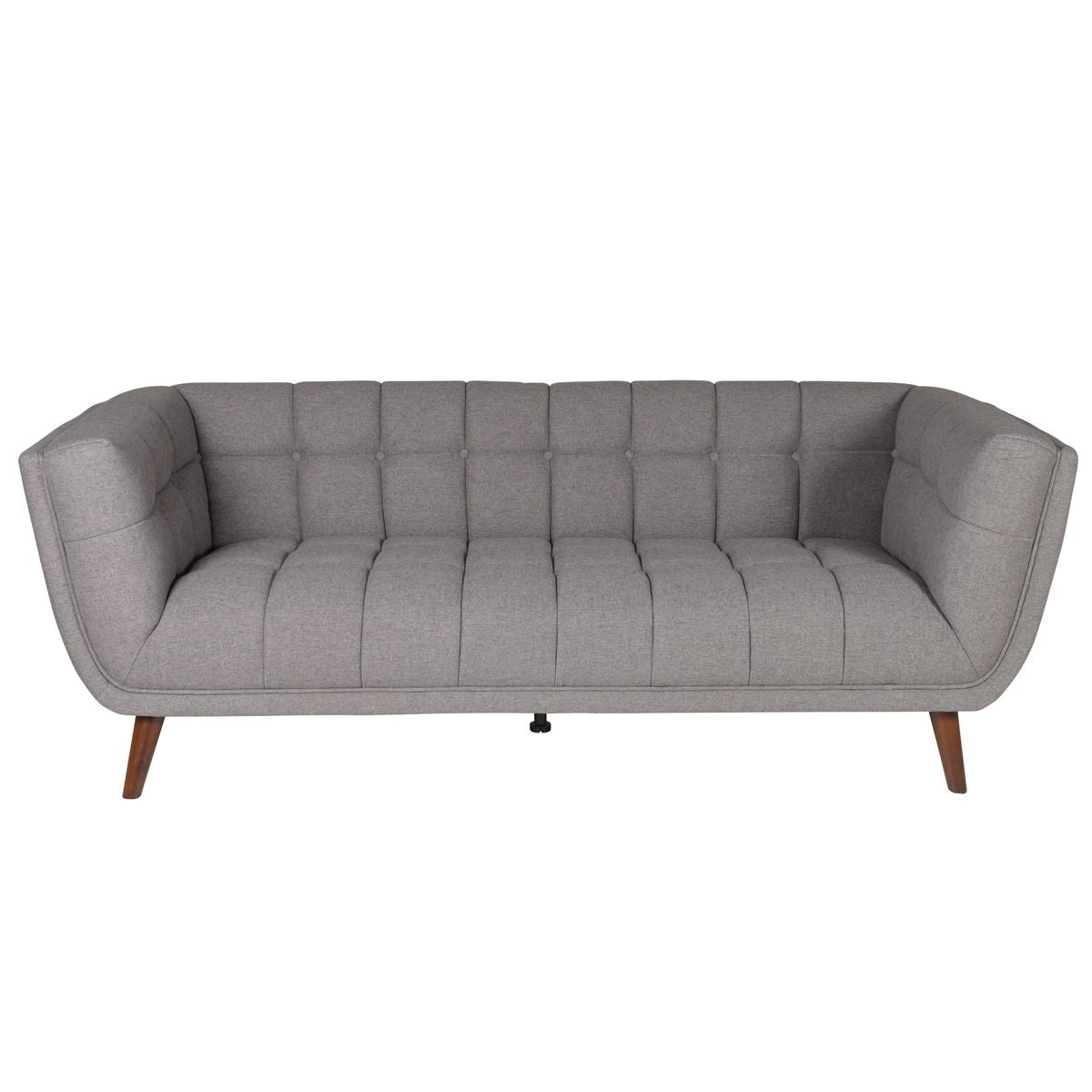 Canapé 3 places en tissu gris foncé Beryl