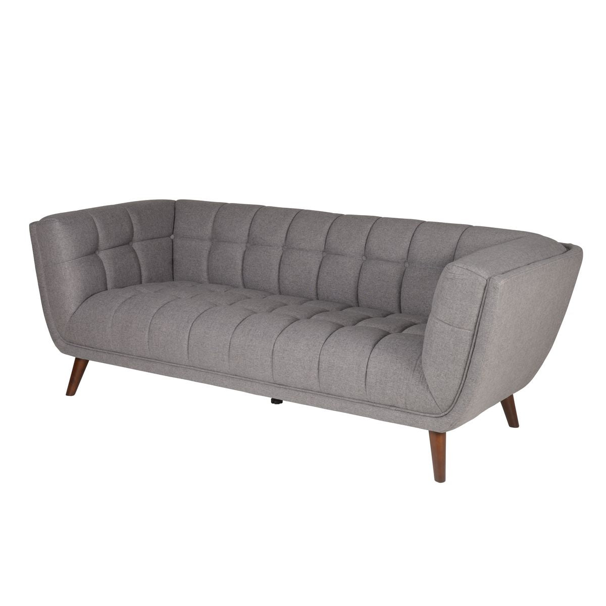 Canapé 3 places en tissu gris foncé Beryl