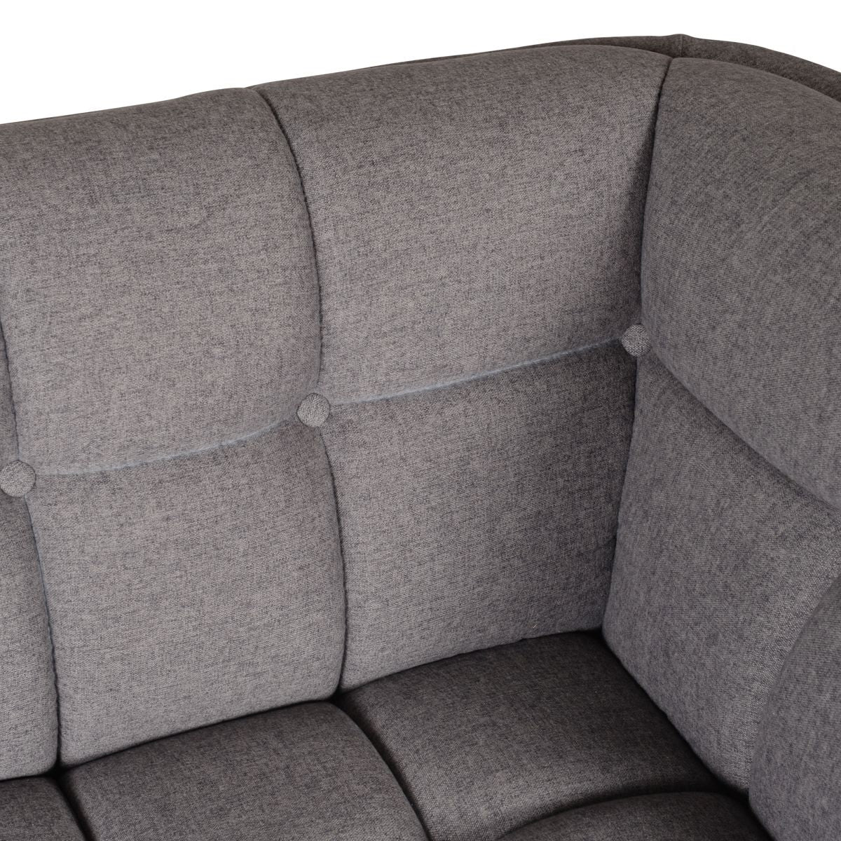 Canapé 3 places en tissu gris foncé Beryl