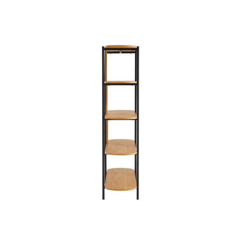 Etagère 120x35cm finition chêne et pieds métal noirs - Bois