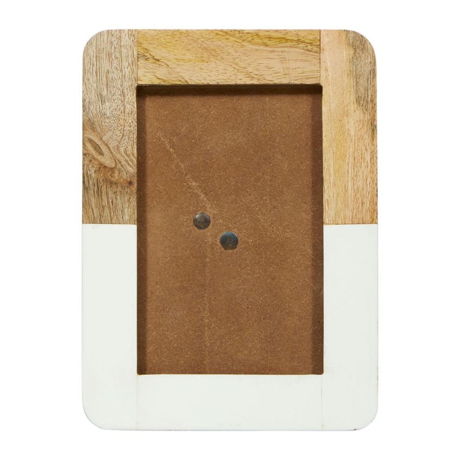 Cadre photo 'Nacre' camel et blanc 10x15cm, ajoutant une touche élégante et chic à la décoration intérieure.