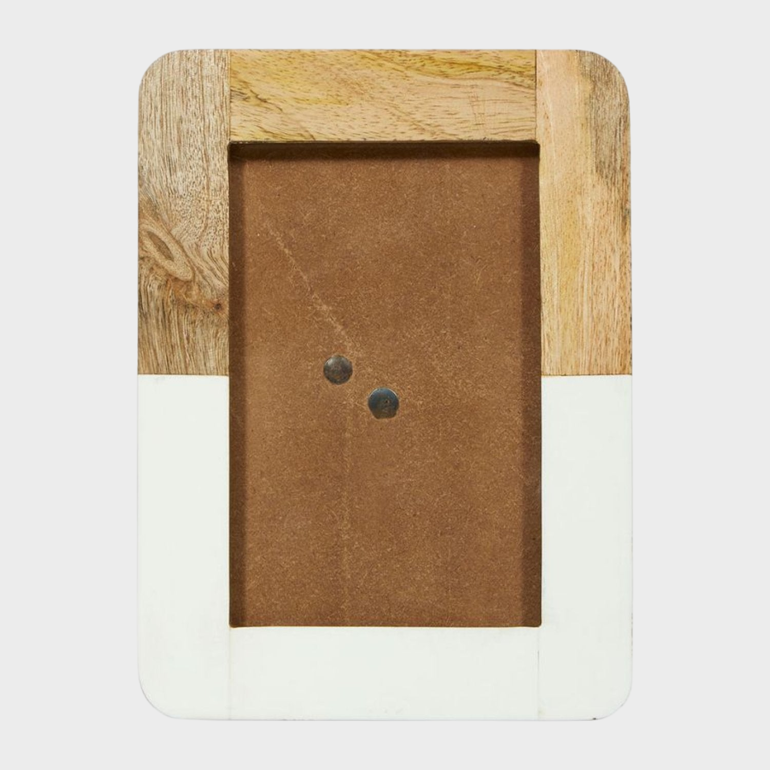 Cadre photo 'Nacre' camel et blanc 10x15cm, ajoutant une touche élégante et chic à la décoration intérieure.