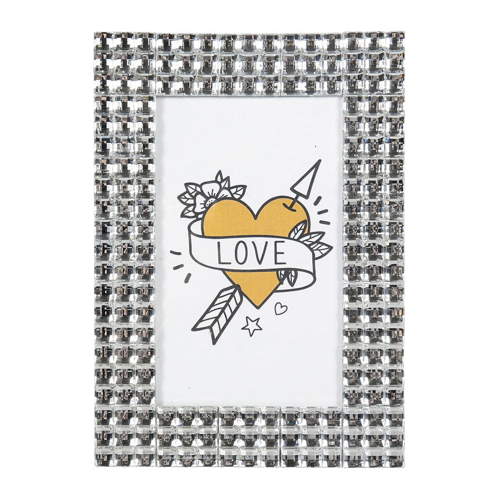 Cadre photo Diamant argenté
