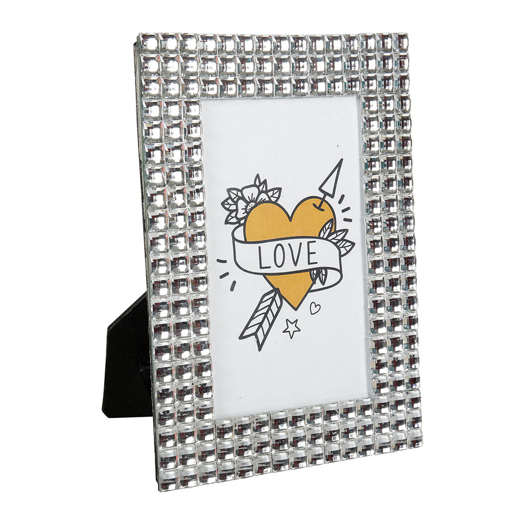 Cadre photo Diamant argenté