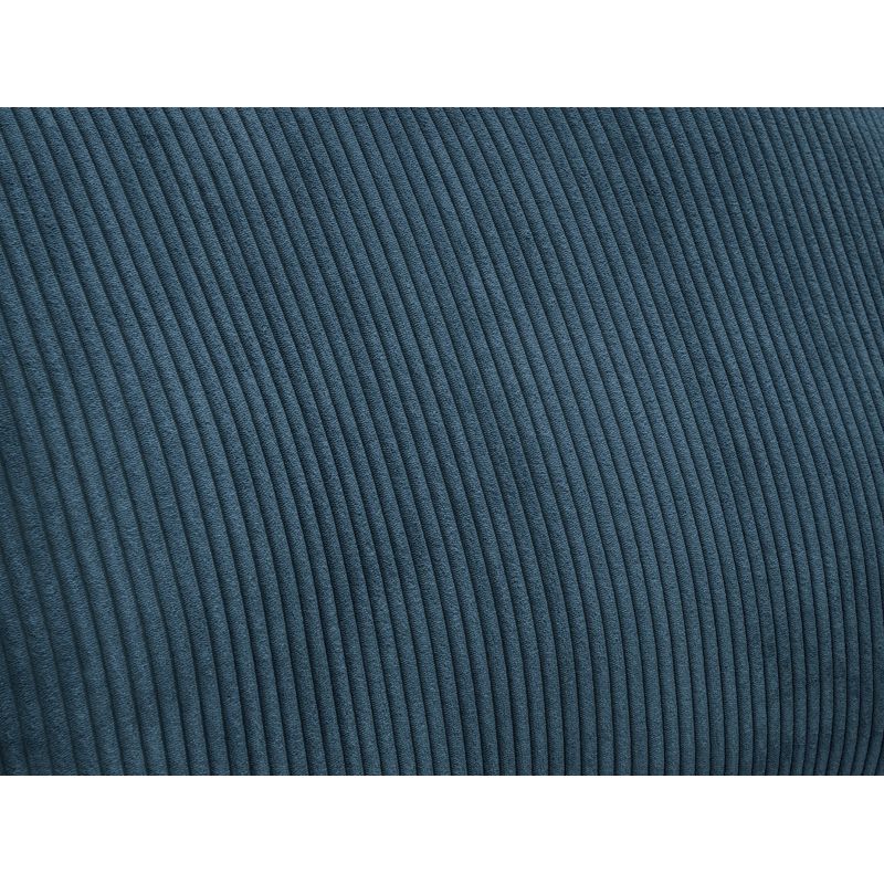 Canapé d'angle de relaxation électrique en velours côtelé - Bleu foncé