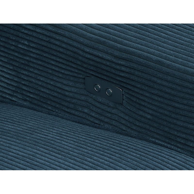 Canapé de relaxation électrique 2 places en velours côtelé - Bleu foncé