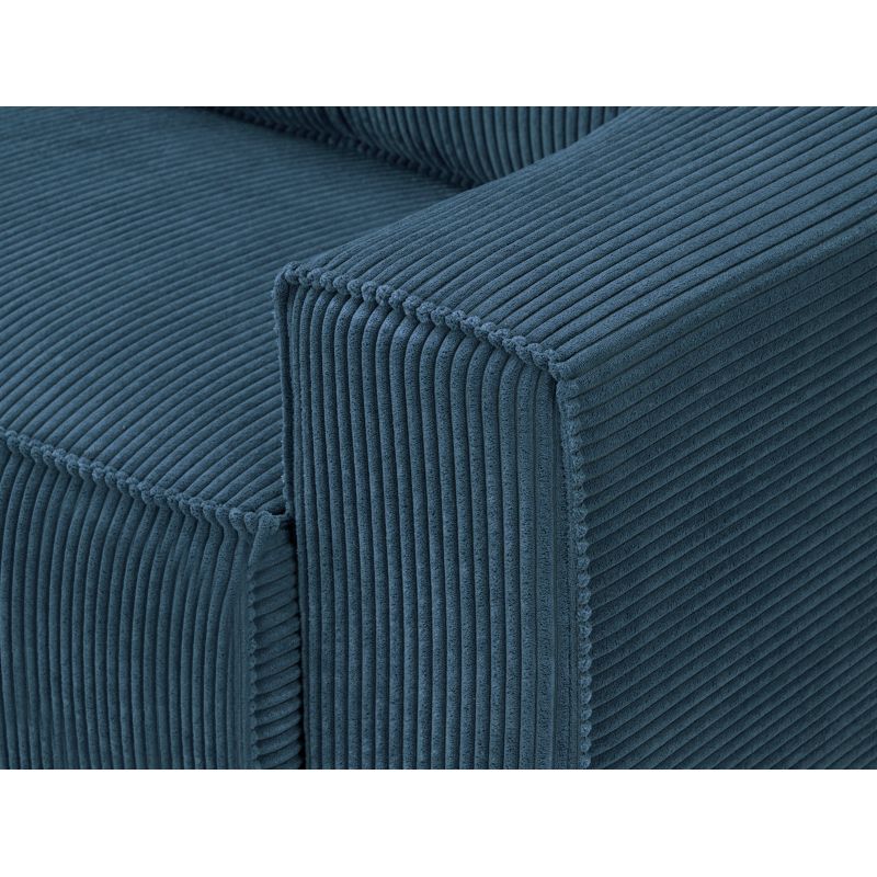 Canapé de relaxation électrique 2 places en velours côtelé - Bleu foncé