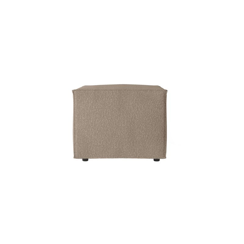 Pouf en tissu bouclette - Taupe