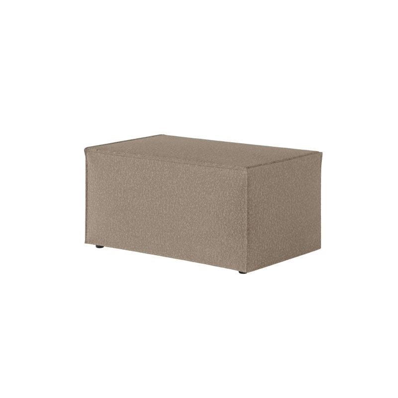 Pouf en tissu bouclette - Taupe