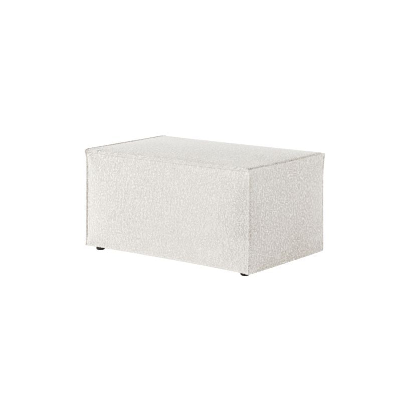 Pouf en tissu bouclette - Blanc
