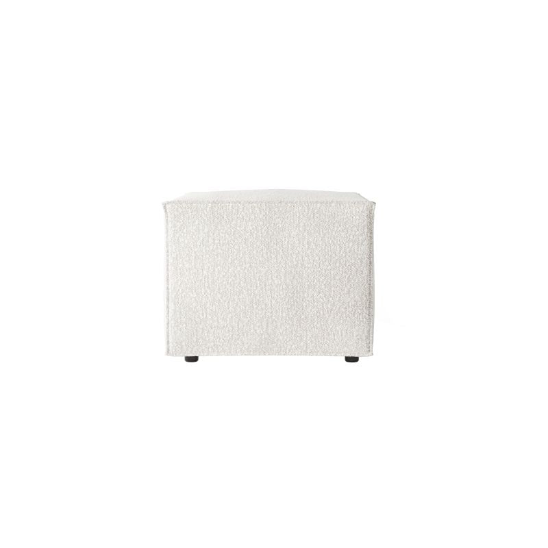 Pouf en tissu bouclette - Blanc
