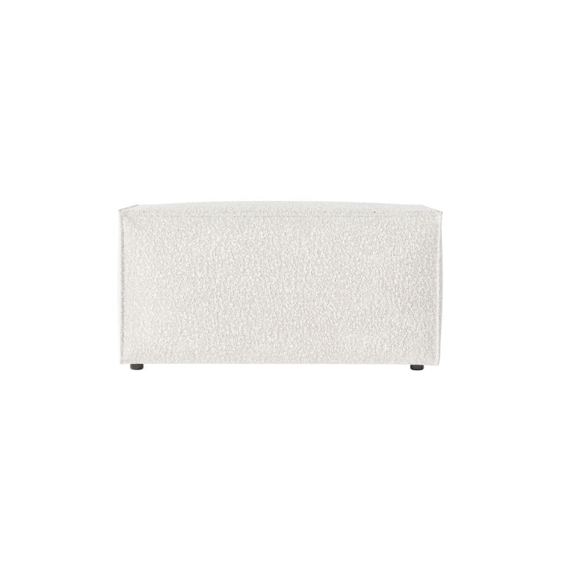 Pouf en tissu bouclette - Blanc