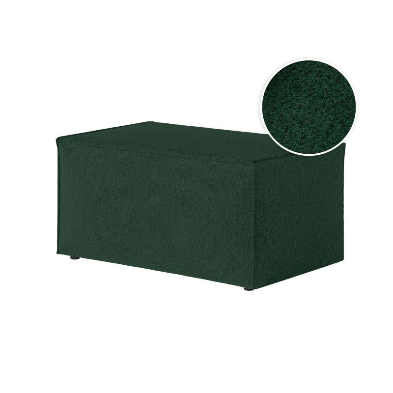 Pouf en tissu bouclette - Vert
