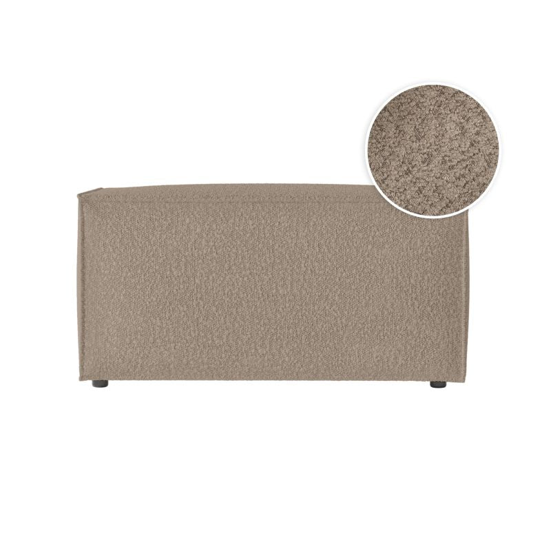 Pouf en tissu bouclette - Taupe