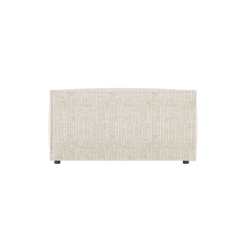 Pouf en tissu texturé 3D - Beige