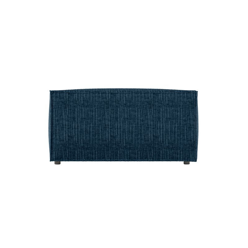 Pouf en tissu texturé 3D - Bleu foncé